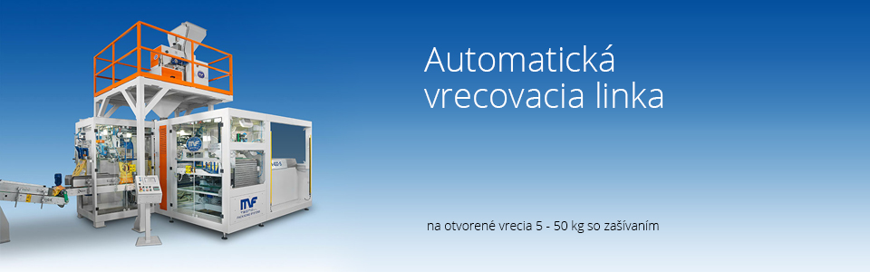 Automatická vážiaca a vrecovacia linka na otvorené vrecia so zašívaním